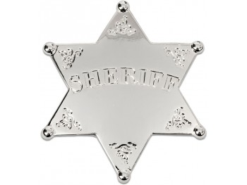 Insigne de shérif réplique Denix, plaqué argent