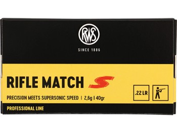 CARTOUCHE RWS 22LR RIFLE MATCH S BOITE 50X