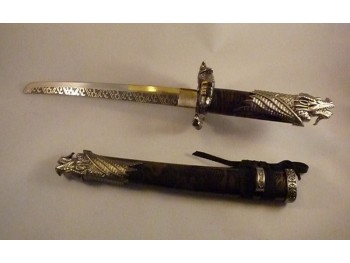 Ouvre lettre Wakisashi + support Ouvre lettre Wakisashi + support